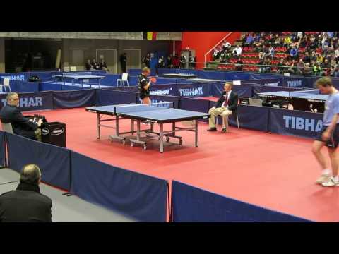 1/4 finale...Merchez Cedric (A7) tegen Vostes Yannic (A2)..... Laatste set