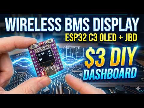 Mini Wireless Monitor for JBD BMS | ESP32-C3 0.42" OLED