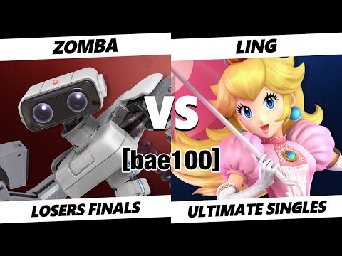 bae100 Losers Finals - Zomba (ROB) Vs. Ling (Peach, Daisy) SSBU Ultimate Tournament
