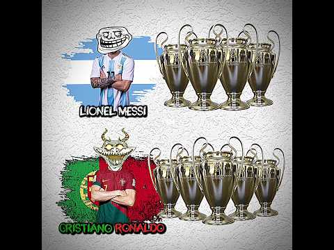 RONALDO VS MESSI #football #trophy #shorts