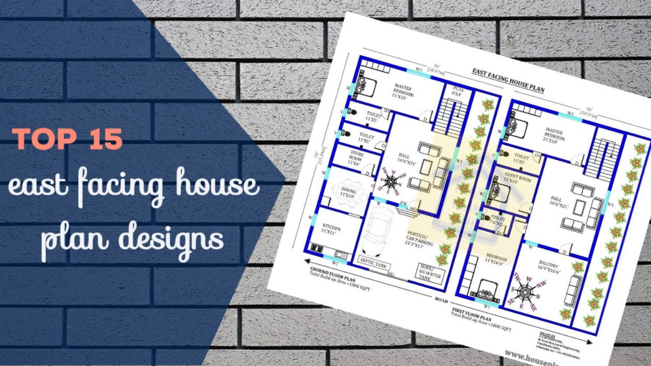 Top 15 East Facing House Plan Designs | Best House Plan Designs
