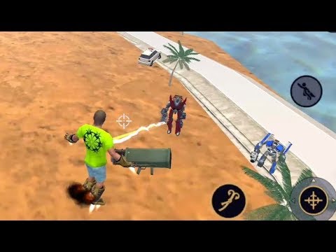Vegas Crime Simulator - (Car Robot Fight with Rocket Launcher) - Vegas Hero win Kill 12 Auto Robot