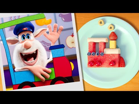 Booba 🚀Essen Puzzle: Fruchtrakete und Zug 🚂 Lustige Cartoons für Kinder - Booba ToonsTV