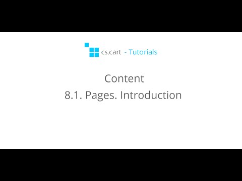 CS-Cart Tutorials.Online Store Content - Pages in Your eCommerce Store. Introduction