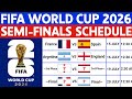 FIFA World Cup 2026 Semi Finals Schedule World Cup Schedule 2026 World Cup Fixtures 2026