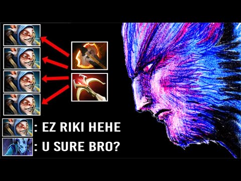 When Enemy Last Pick Hard Counter Meepo But.. Battle Fury Riki Anti Counter Build Delete All Dota 2