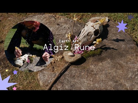 Algiz Rune Earth Art ᛉ