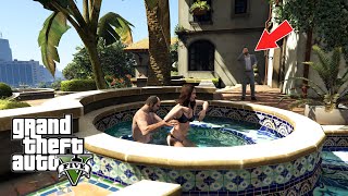 What are Trevor and Amanda doing in the pool ? - G
