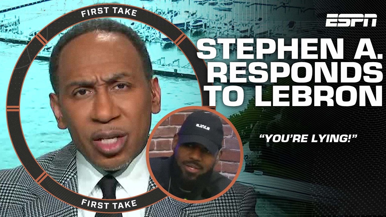 ‘YOU’RE LYING!’ 🗣️ Stephen A. FIRES BACK at LeBron for calling him out 👀 | First Take