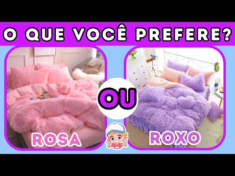 50 PERGUNTAS 🔄 O QUE VOCÊ PREFERE? | Edição ROSA vs ROXO | jogo das escolhas
