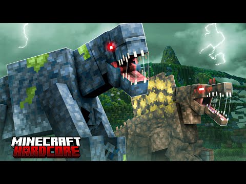 Surviving Distortus Rex... Jurassic World Rebirth in Minecraft Hardcore