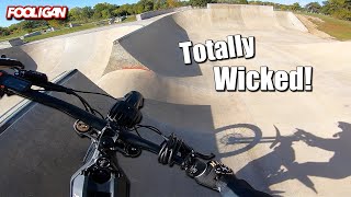Breaking in my Sur-Ron X at the Local Skatepark