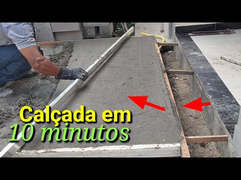 Aprenda fazer Contrapiso de calçada resistente gastando pouco em 10 minutos!