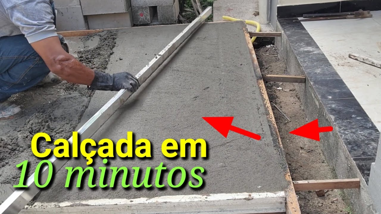 Aprenda fazer Contrapiso de calçada resistente gastando pouco em 10 minutos!