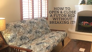 How to Open and Close a Futon Bed Without Breaking It! [Tom, owner of Futon Favorite]