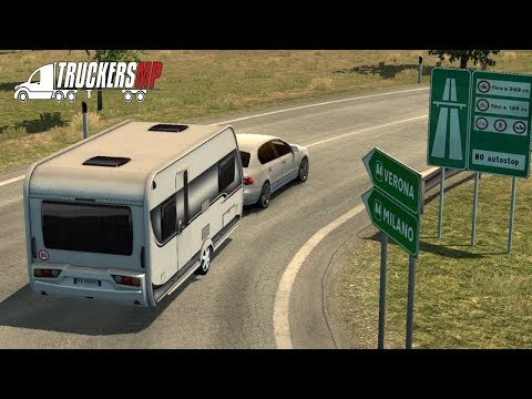 TRASPORTO CARAVAN CON L'AUTO + INCIDENTE! - EURO TRUCK SIMULATOR 2 - GAMEPLAY ITA