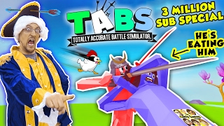 EATING PEOPLE!! Totally Accurate Battle Simulator #1!   3 Million Subs (FGTEEV TABS Gameplay / Skit)
