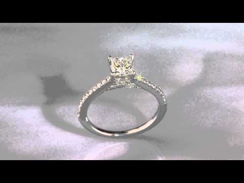 Canadian Ice Princess-Cut Diamond Engagement Ring in 14K White Gold