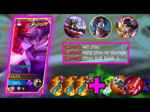 CHOU USERS NEW ITEM BUILD Rose Gold Meteor AND EMBLEM SET 2022 | CHOU TUTORIAL META GAMEPLAY - MLBB