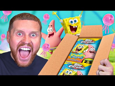 I OPENED HALF A CASE OF SPONGEBOB TOPPS CHROME