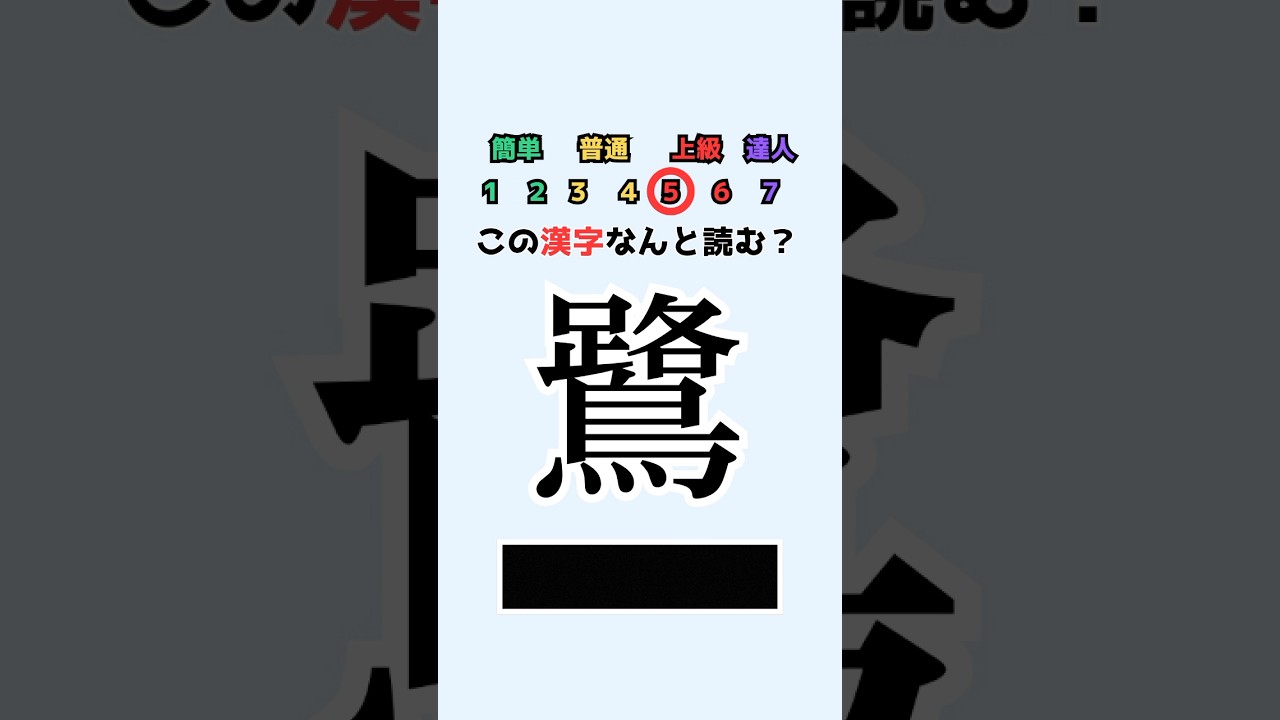 【読めたらすごい】鳥にまつわる難読漢字クイズ　#クイズ　#漢字クイズ