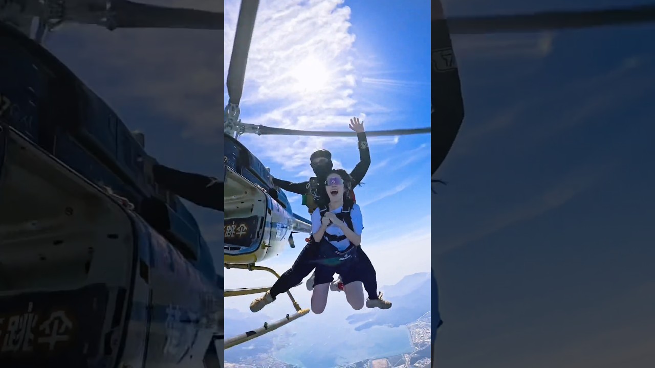 Skydiving || Gravity Pulls, Adventure Begins #youtube #youtubeshorts #skydiving #hittvfun #fun
