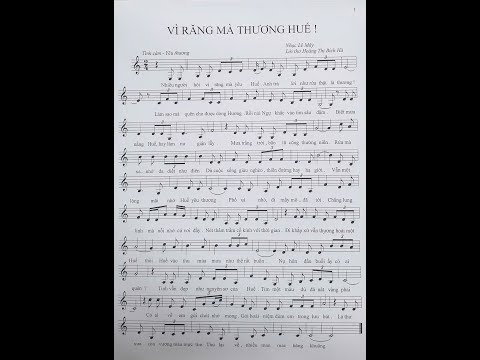 Vì răng mà thương Huế Sheet - Lê Máy