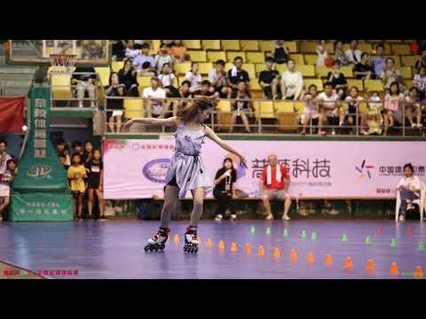 2019 NRG，Senior Female Classic Slalom，1st，Su Fei Qian，2019 丽水 全国轮滑锦标赛 成女花桩 1st 苏菲浅