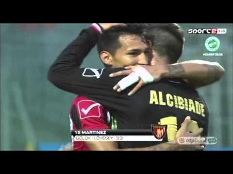 Martinez harmadik gólja az Újpest FC - Budapest Honvéd mérkőzésen