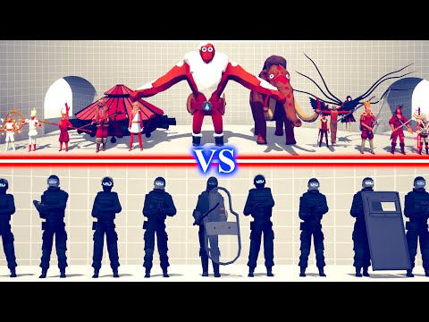 BOSS UNITS TEAM vs SWAT TEAM - Totally Accurate Battle Simulator TABS