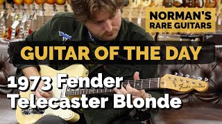 Video thumbnail for Guitar of the Day: 1973 Fender Telecaster Blonde | Norman's Rare Guitars by Normans Rare Guitars