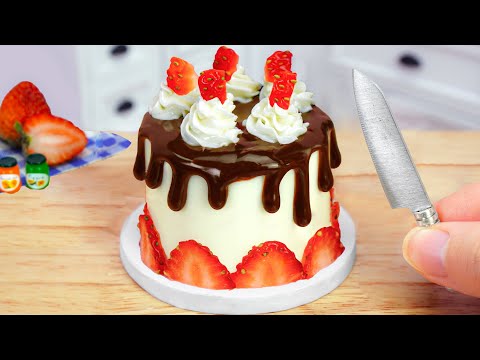 🍓 Sweet Miniature Chocolate Strawberry Cake Decorating | Baking Buttercream Cake With Mini Cakes