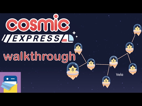 Cosmic Express: Vela Levels 1 - 8 Walkthrough & Solutions - iOS / Android / PC (by Draknek)