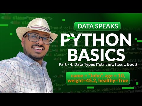 Python Basics For Data Science Part 4 Data Types In Python Beginners Guide Wit Coding