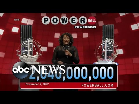ABC News video of the numbers being drawn for the record $2.04 billion Powerball jackpot