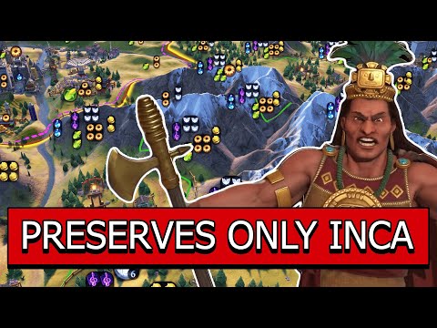 DEITY PRESERVES ONLY Makes CRAZY Yields On Mountains - Civ 6 Inca Pt. 3