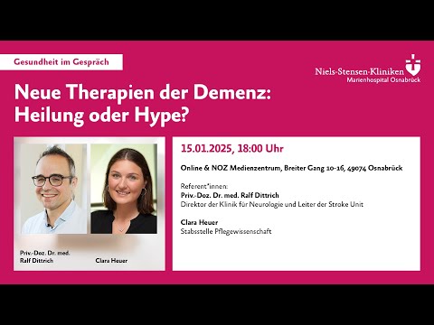 Gesundheit im Gespräch: Neue Therapien der Demenz:Heilung oder Hype?