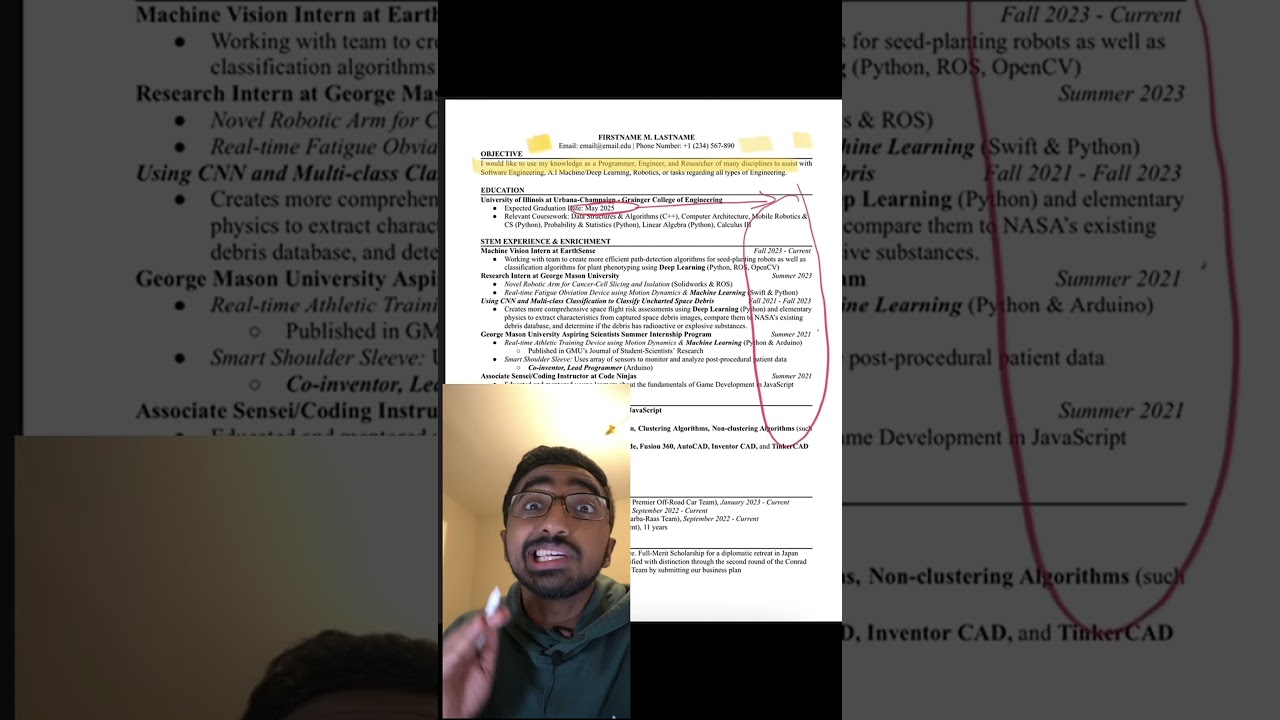 ROASTING a software intern’s resume