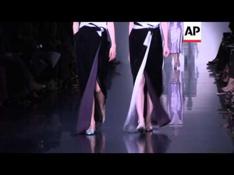 Giorgio Armani presents a romantic haute couture collection at Paris Fashion Week