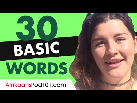30 Beginner Afrikaans Words (Useful Vocabulary)