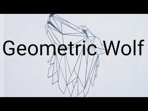 Geometric Wolf Wall Art | Wolf drawing | Wall Art by Mathi👍