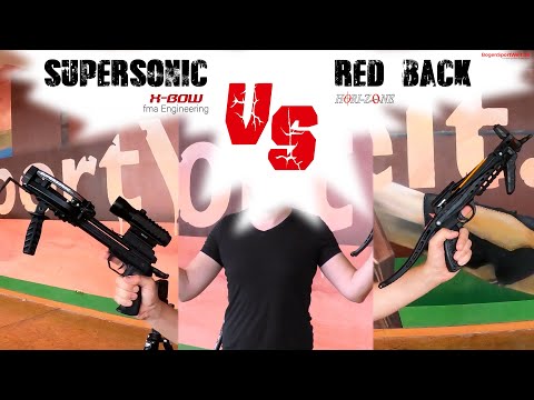 Fastest Pistol Crossbow in the World: Red Back vs SUPERSONIC by X-BOW fma Engineering - Speedtest