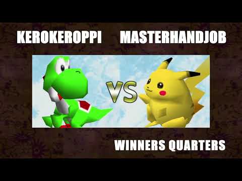 WHORE Winners Quarters - KeroKeroppi (Yoshi) Vs. MasterHandJob (Pikachu) SSB64 Smash Bros Tournament