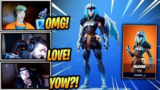 STREAMERS REACT *NEW* FEMALE RAGNAROK VALKYRIE SKIN! - Fortnite Epic & Funny Moments (Fortnite BR)