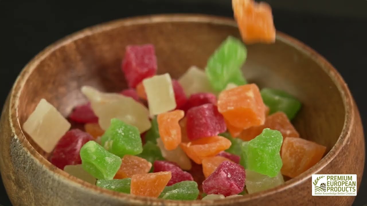 Buah -buahan Candied Latvia (malay)