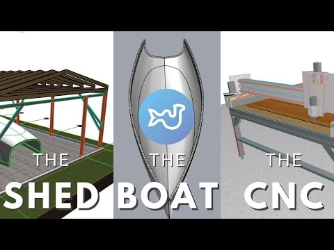 DIY sailboat project: Mixed bag of Plans: Shed, CNC-router and Boat hull! Ep16 Project SeaCamel