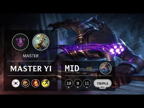 Master Yi Mid vs Yasuo - KR Master Patch 9.20