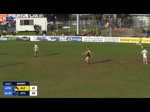 Round 15 SANFL Snapshot - Glenelg's Matthew Snook kicks the sealer