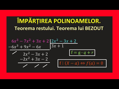 Polinoame impartire cu rest teorema lui Bezout exercitii rezolvate clasa 12(Invata Matematica Usor)