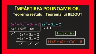 Polinoame impartire cu rest teorema lui Bezout exercitii rezolvate clasa 12(Invata Matematica Usor)